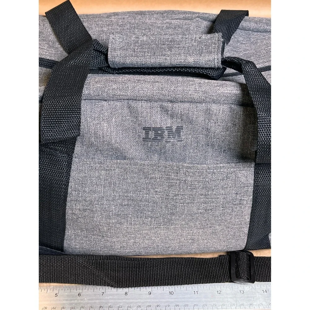IBM Logo Gray Duffel Bag Travel Gym Carry On Shoulder Bag